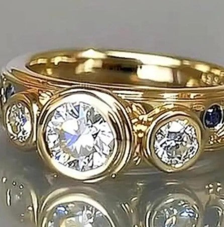 Inlaid Zircon Ring Bracelet