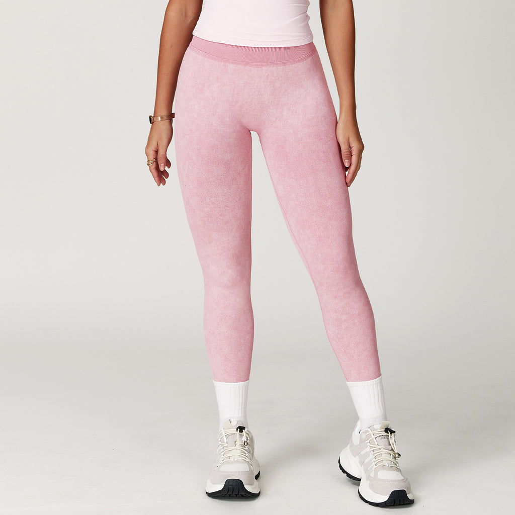 Seamless Stone Washed Yoga Pants High Waist Hip Lift Tight Trousers