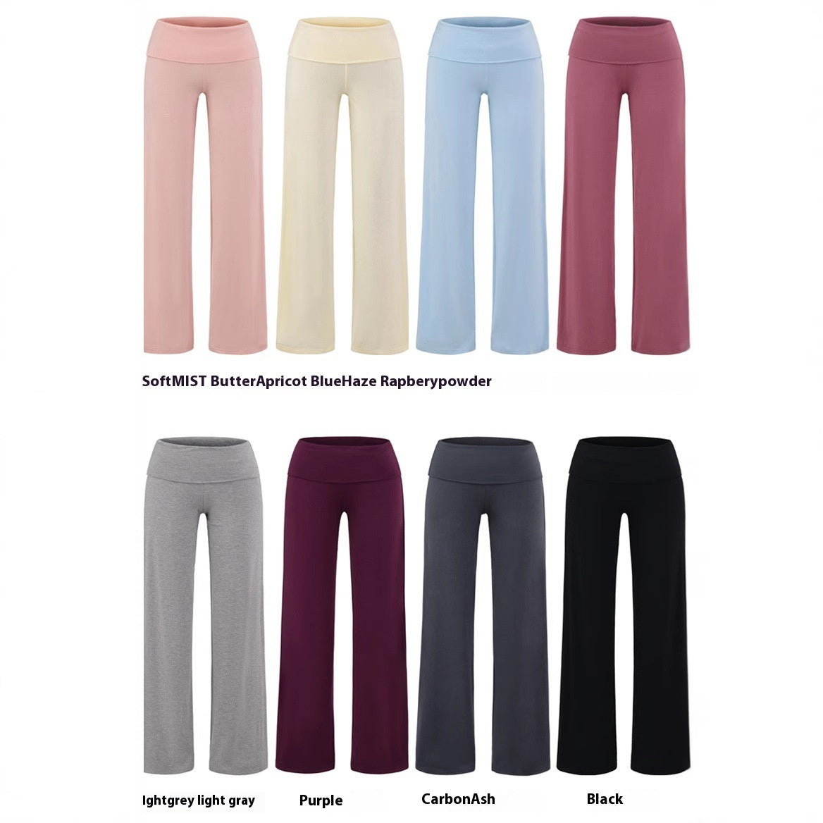 Women's Waist Straight Wide-leg Pants