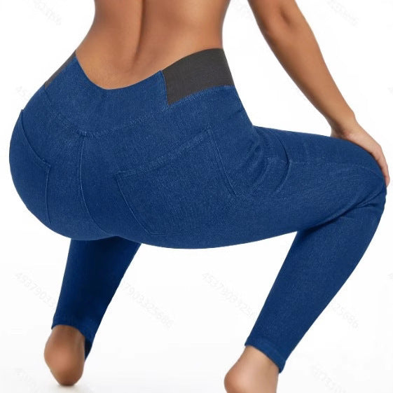 Fleece Padded Jeans Women's Slim Fit All-matching Skinny Pants