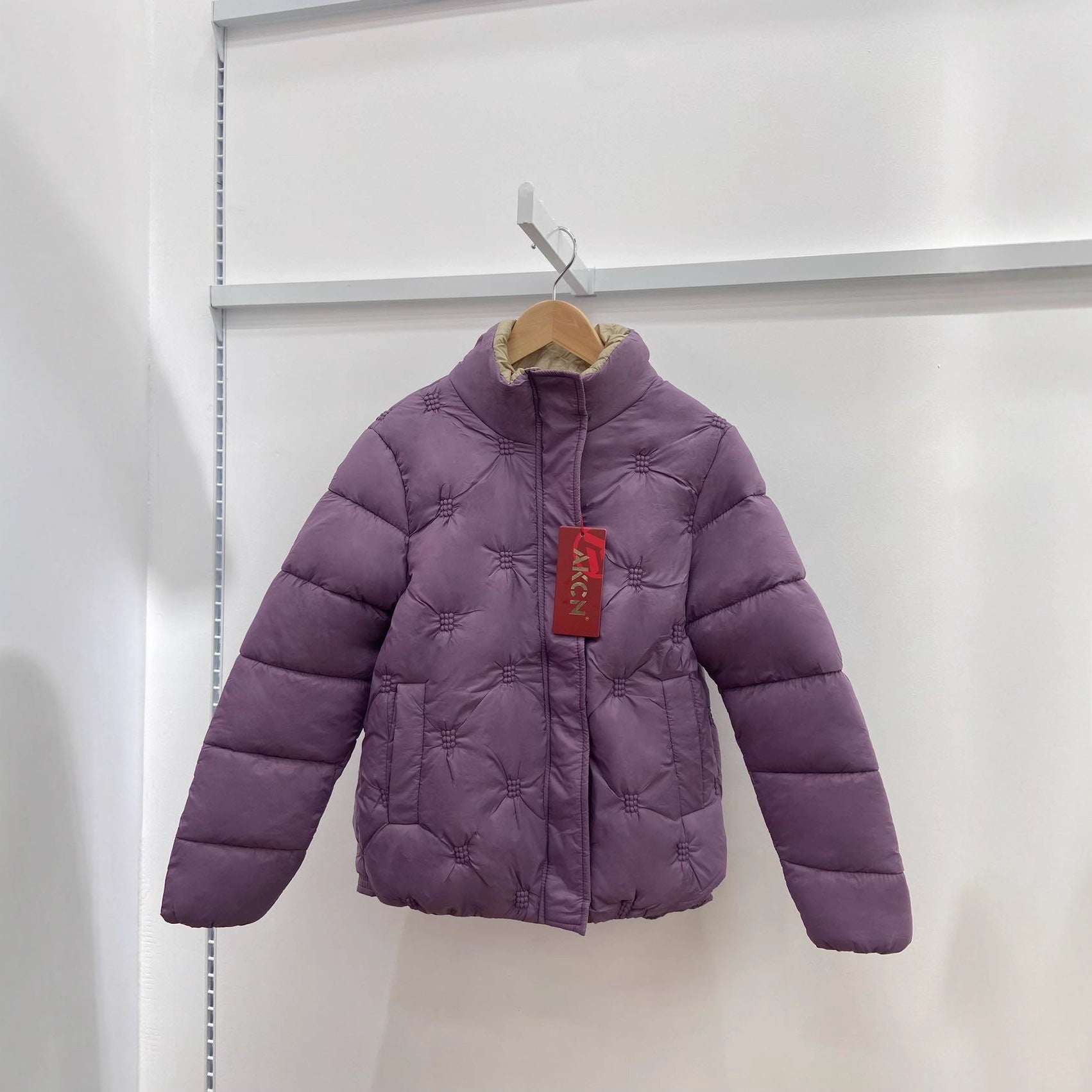Plus Size Down Cotton Embroidered Warm Coat