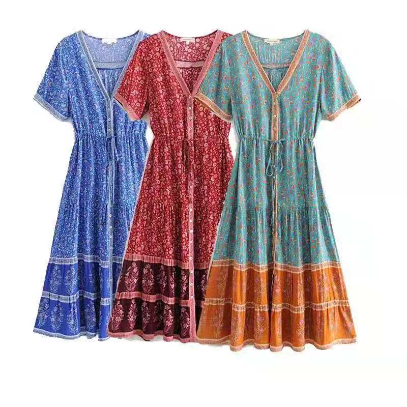 European And American Women's Clothing Dress Bohemian Style