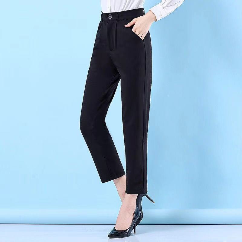 Spring And Summer Black Suit Pants Women's Formal Wear Professional Slim Fit Slimming Pants