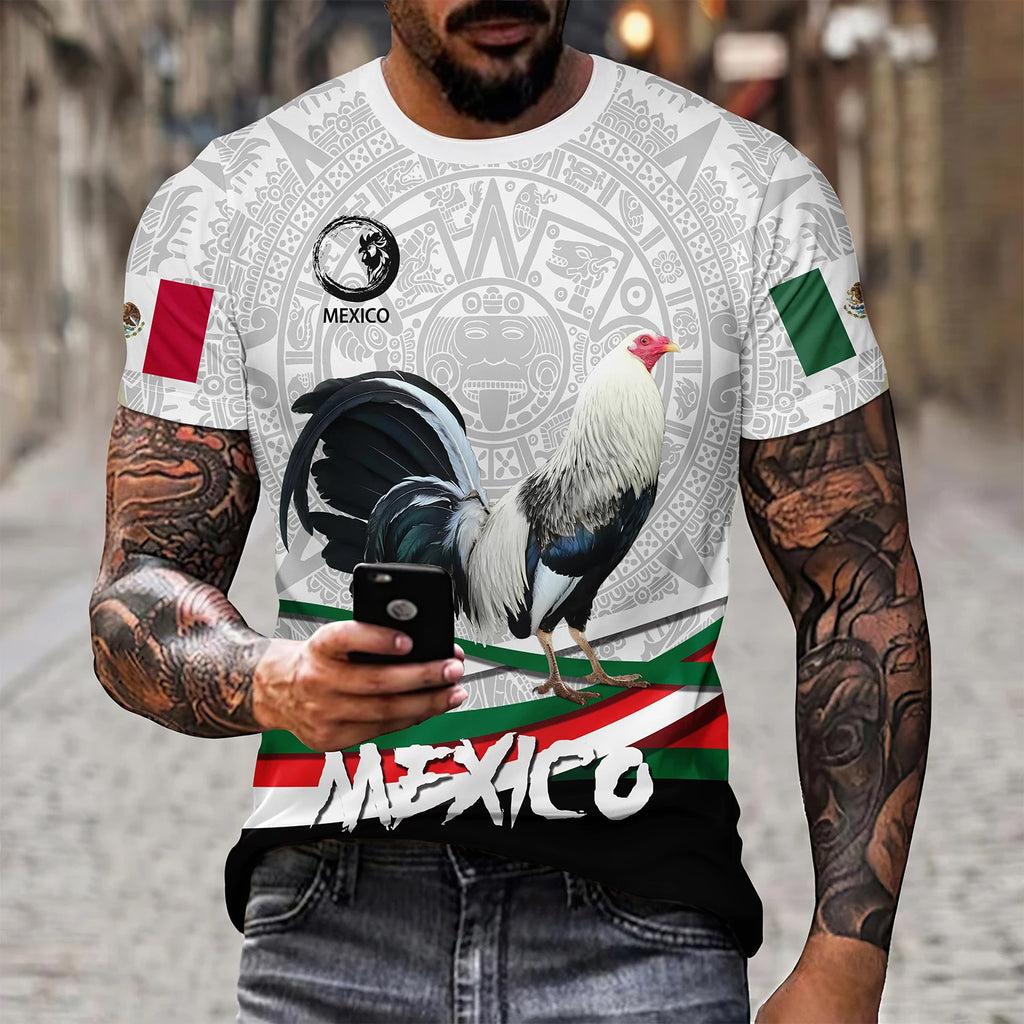 Eagle And Snake T-shirt Loose Round Neck Men's Short Sleeve T-shirt