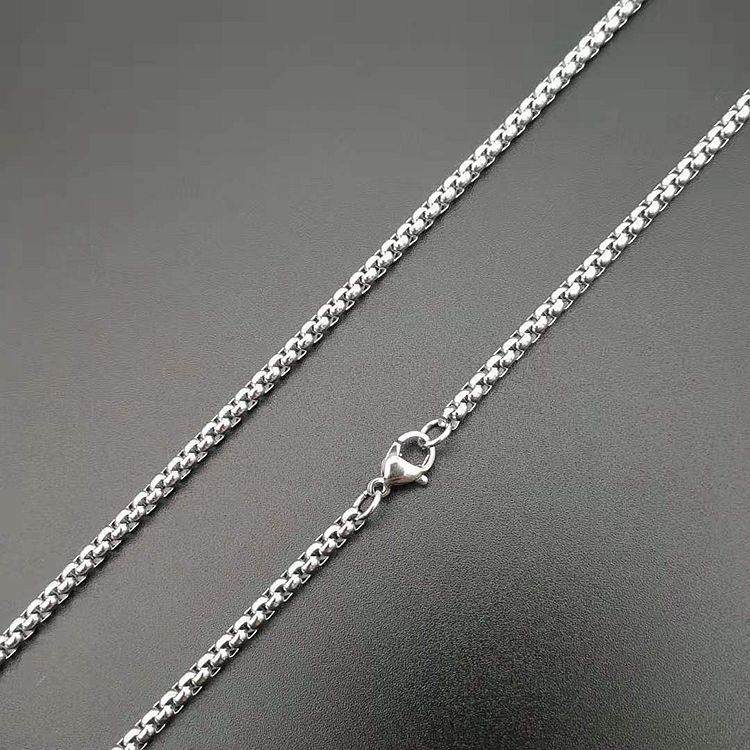 Titanium Steel Diamond 3A Zircon Fat Cross Pendant Necklace