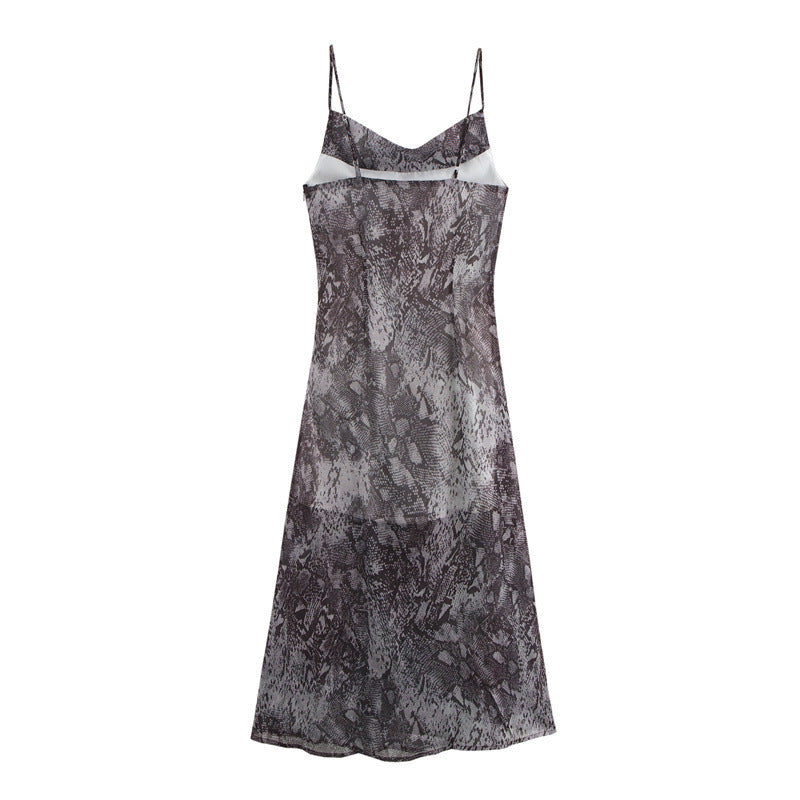 European And American Style French Animal Print Underwear Style Dress