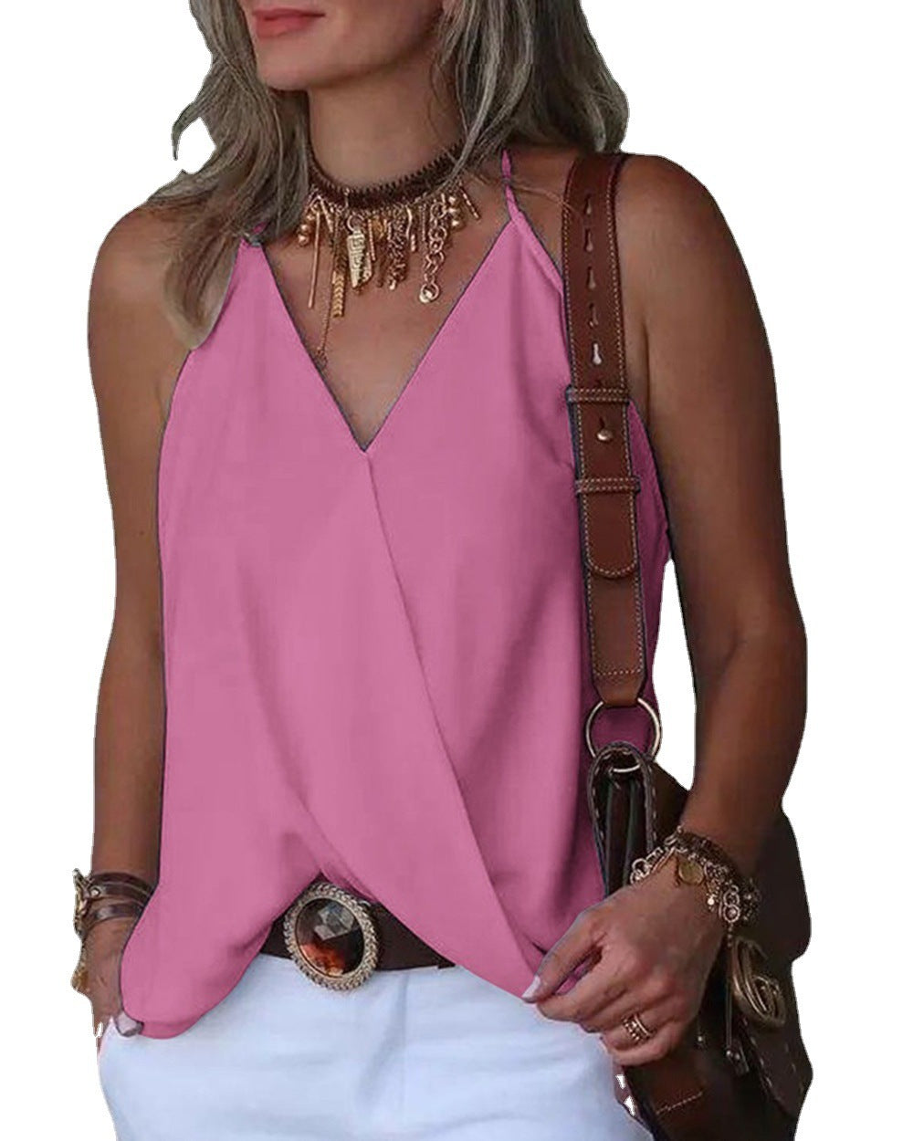 Loose Casual V-neck Bottoming Women's Top Vest