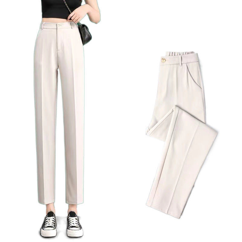 White Suit Pants For Women Spring And Autumn Loose
