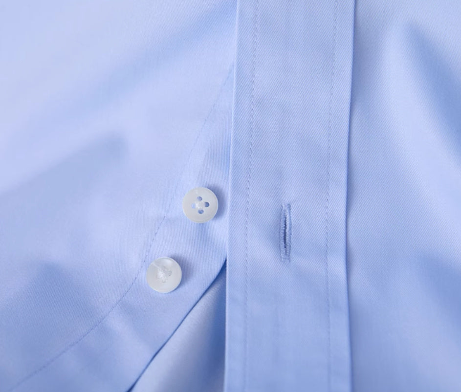 Italian Windsor Collar Tong Qin Ironing Free Long Sleeves Shirt