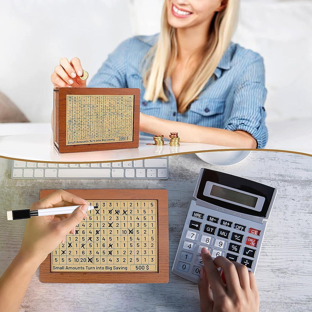 Wooden Home Coin Bank Crafts