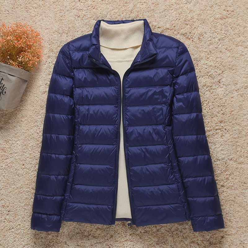 Thin Lightweight Short Type Hooded Slim Fit Down Cotton Jacket Coat