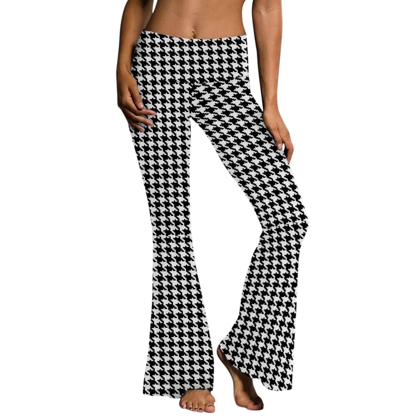 Low Waist Fashion Sports And Leisure Printed Bootcut Trousers