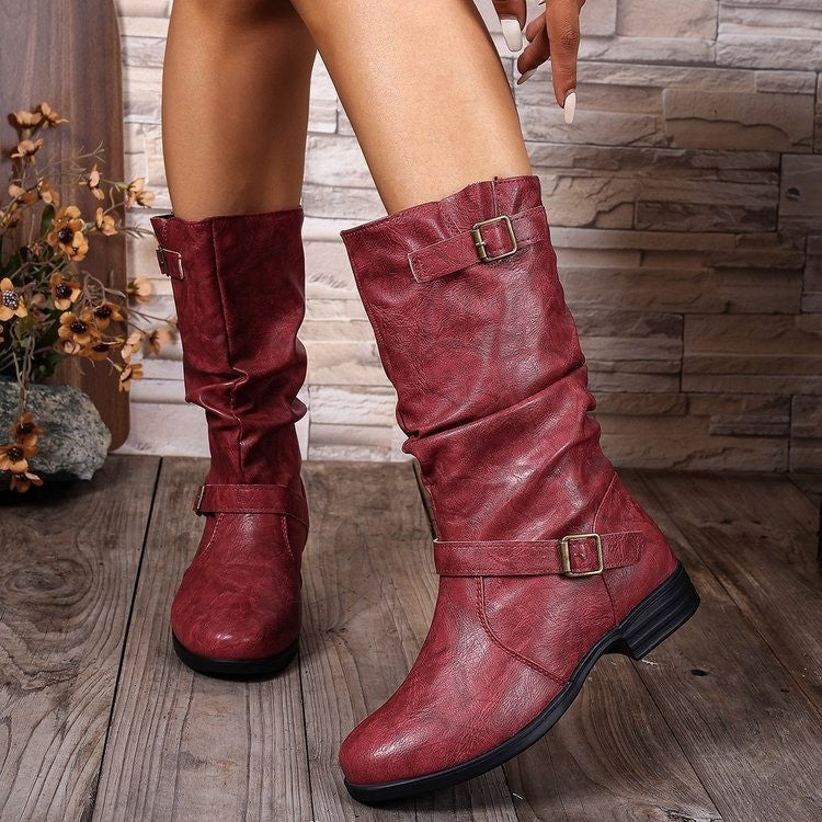 Fashionable And Comfortable Slip-on Martin Boots