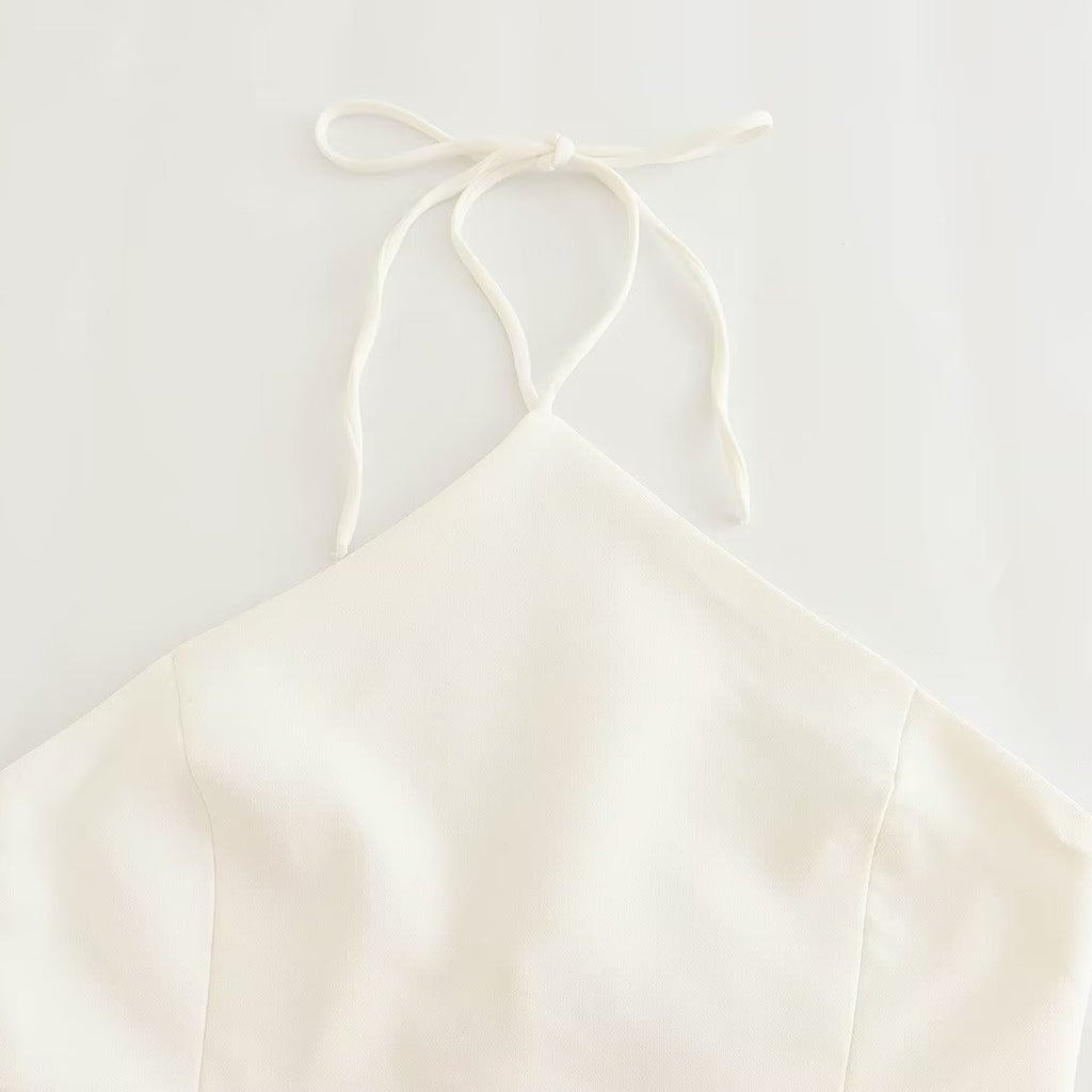 European And American Style Open Design Hanging Collar Top