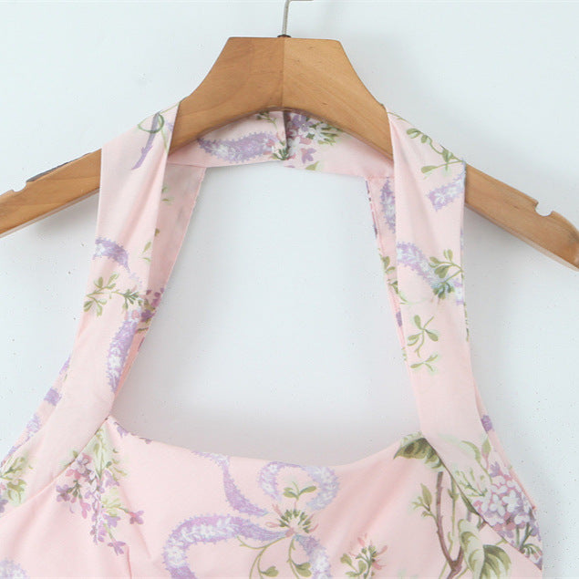 Lightweight Slim Fit Chiffon Split Mid-length Dress