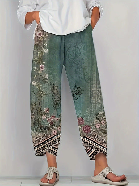 Women's Digital Printing Fashion Loose Casual Pants