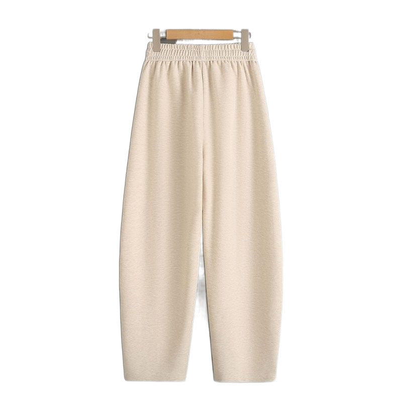 Fleece-lined Elastic Sickle High Waist Slimming Pants