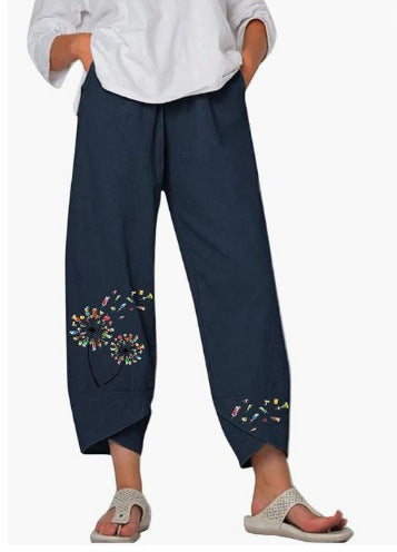 Women's Digital Printing Fashion Loose Casual Pants