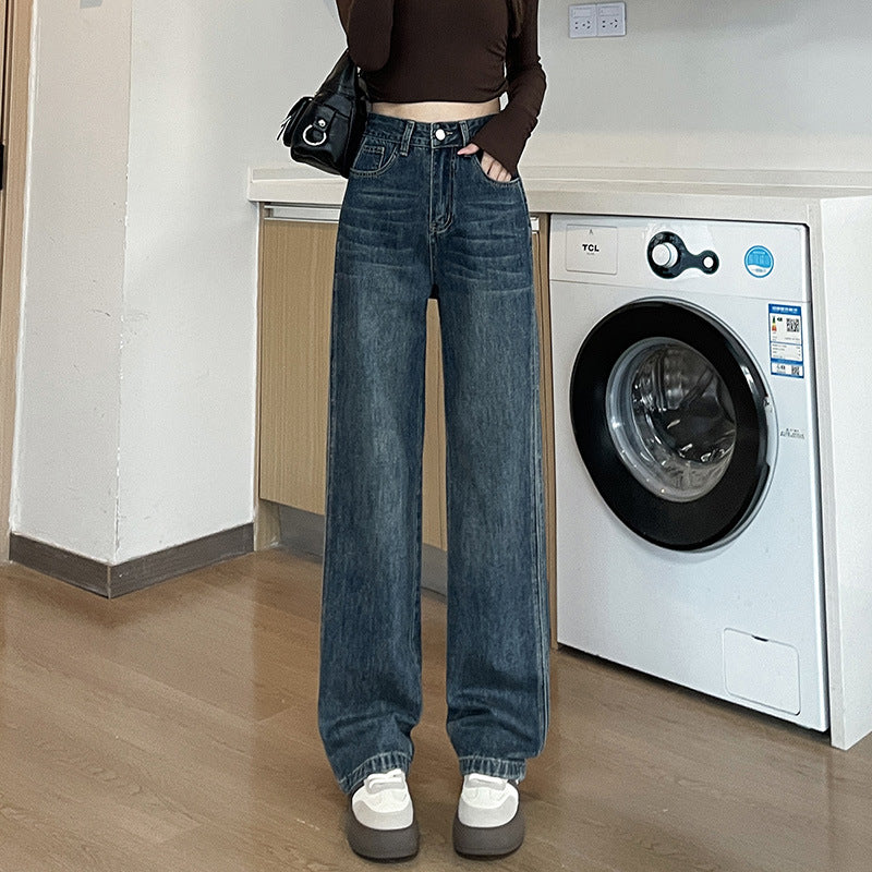New High Waist Straight Jeans For Women
