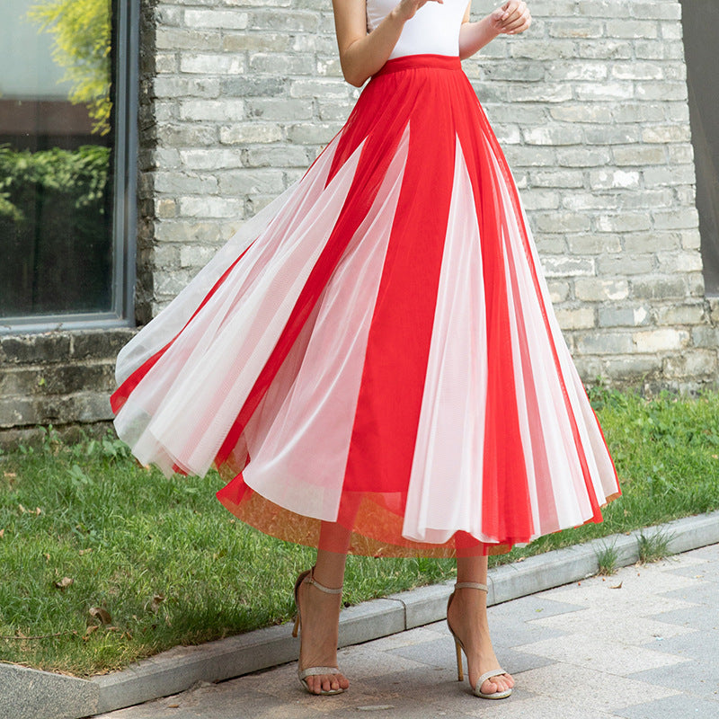 Women's Fashion Special Multicolor New Mesh Skirt