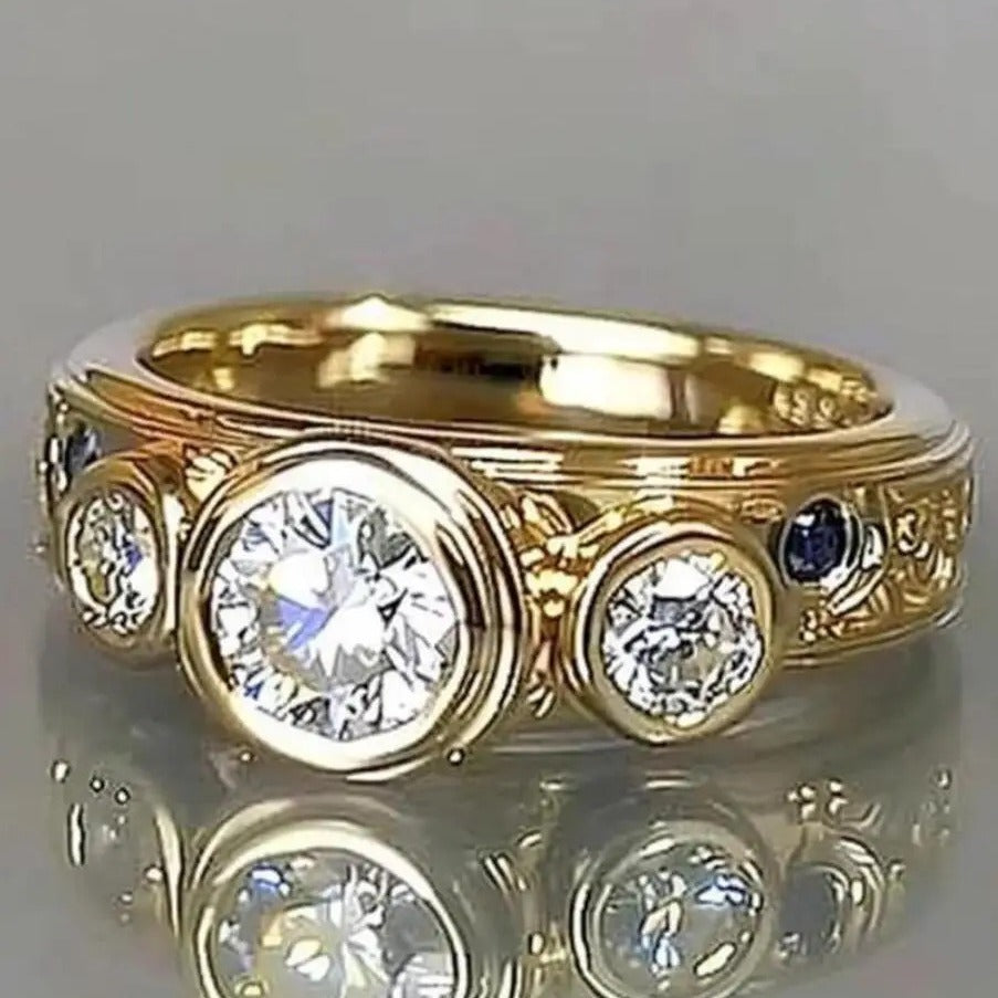 Inlaid Zircon Ring Bracelet
