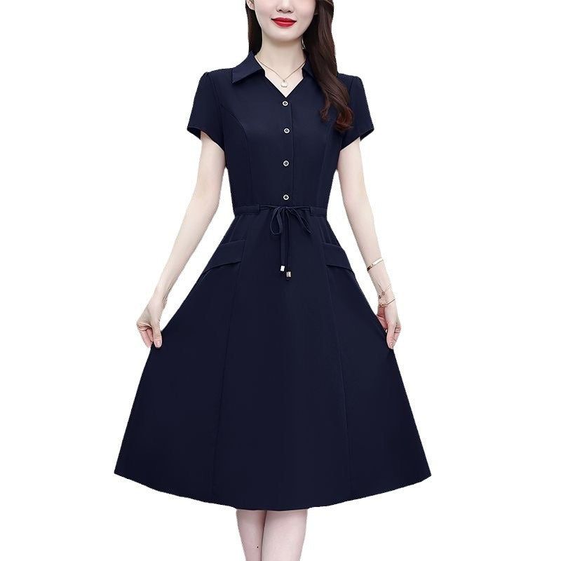 Mom Wear Plus Size Fashionable Stylish Short Sleeve Dress