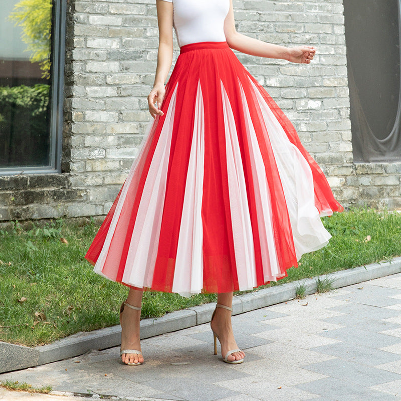 Women's Fashion Special Multicolor New Mesh Skirt