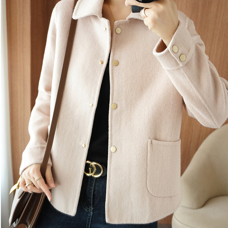 Double-sided Woolen Fallwinter Slim Wool Overcoat