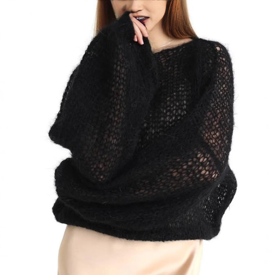Pullover Simple Hollow Knitted Sweater