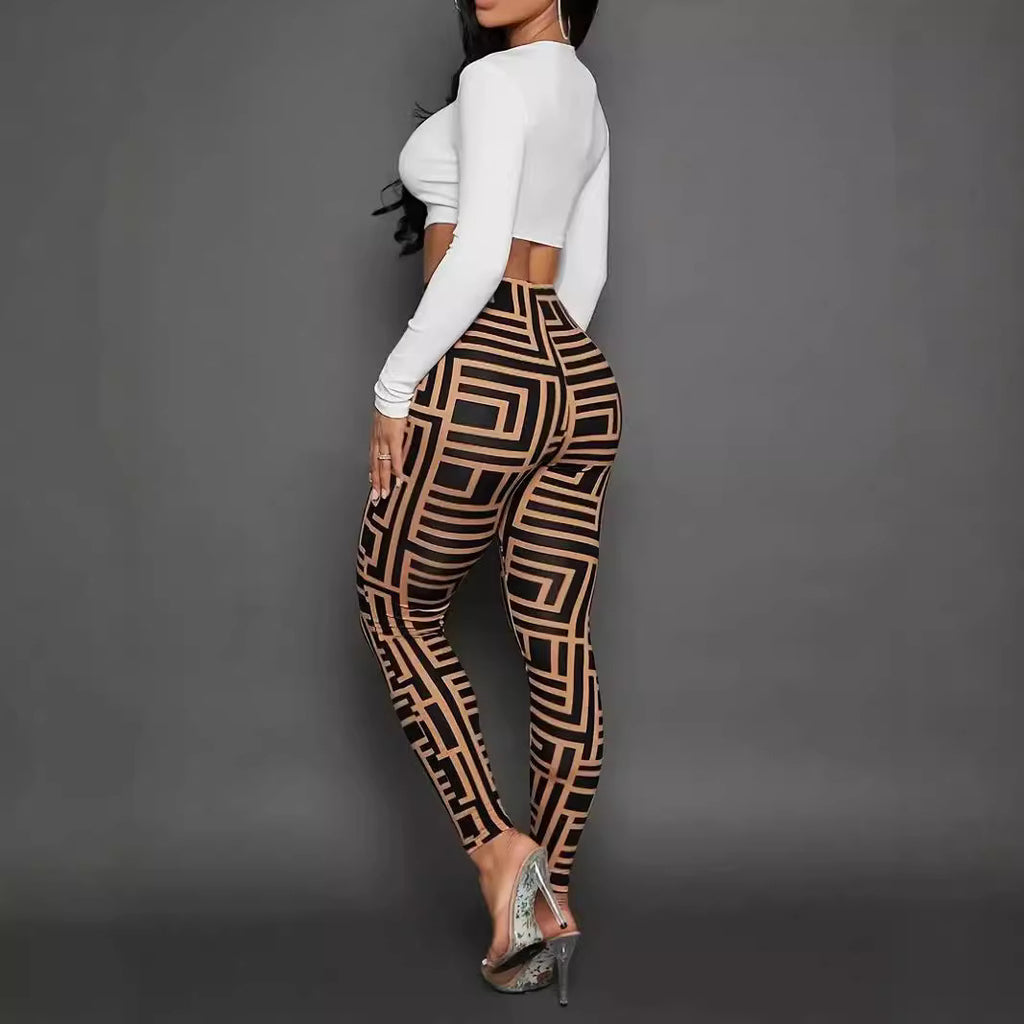 Striped Series Simple Yoga Pants Belly Contracting And Hip Lifting