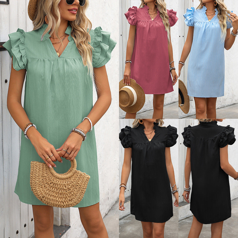 Women's Personality Solid Color Dress