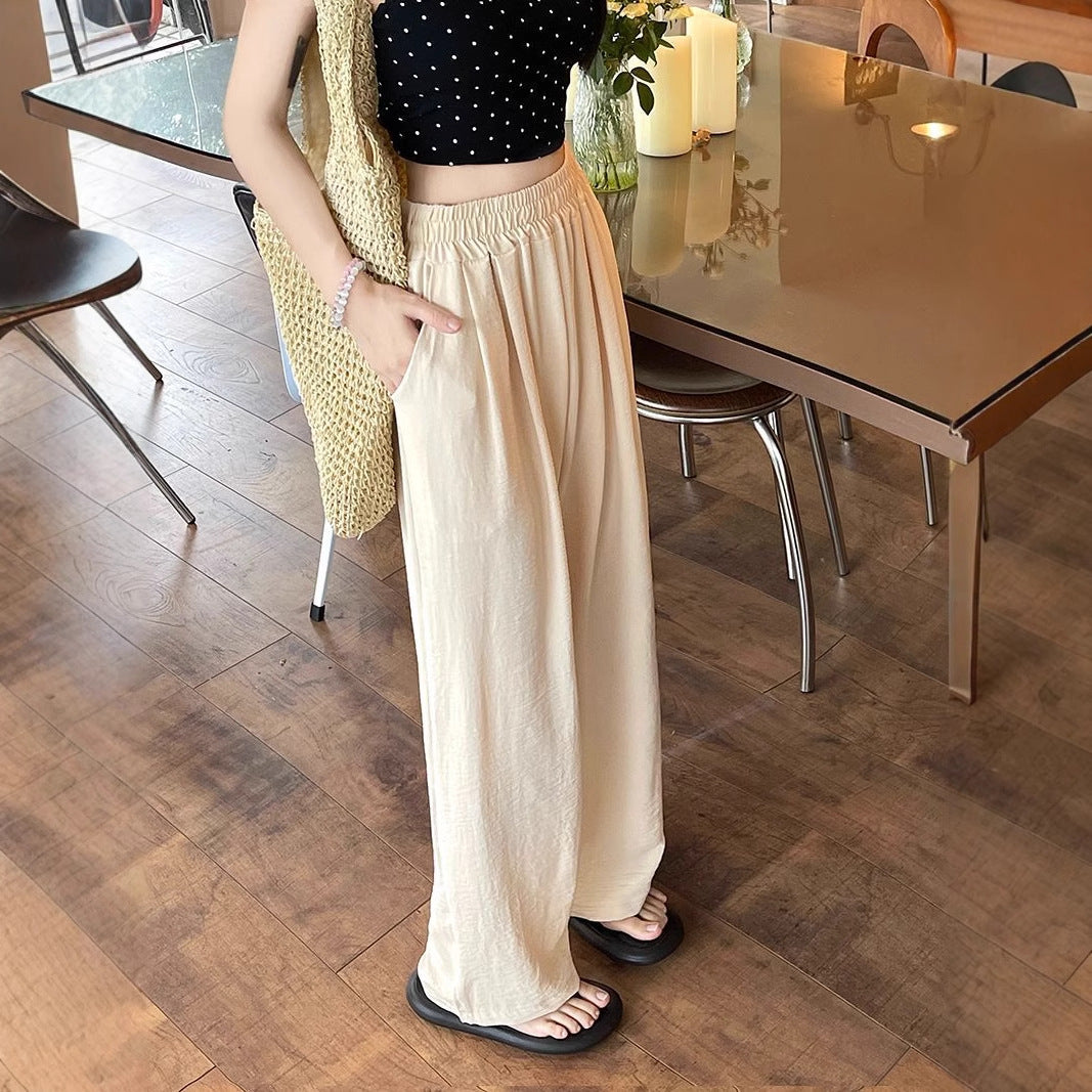 Loose Small Idle Style Walking Pants Casual Wide-leg Pants