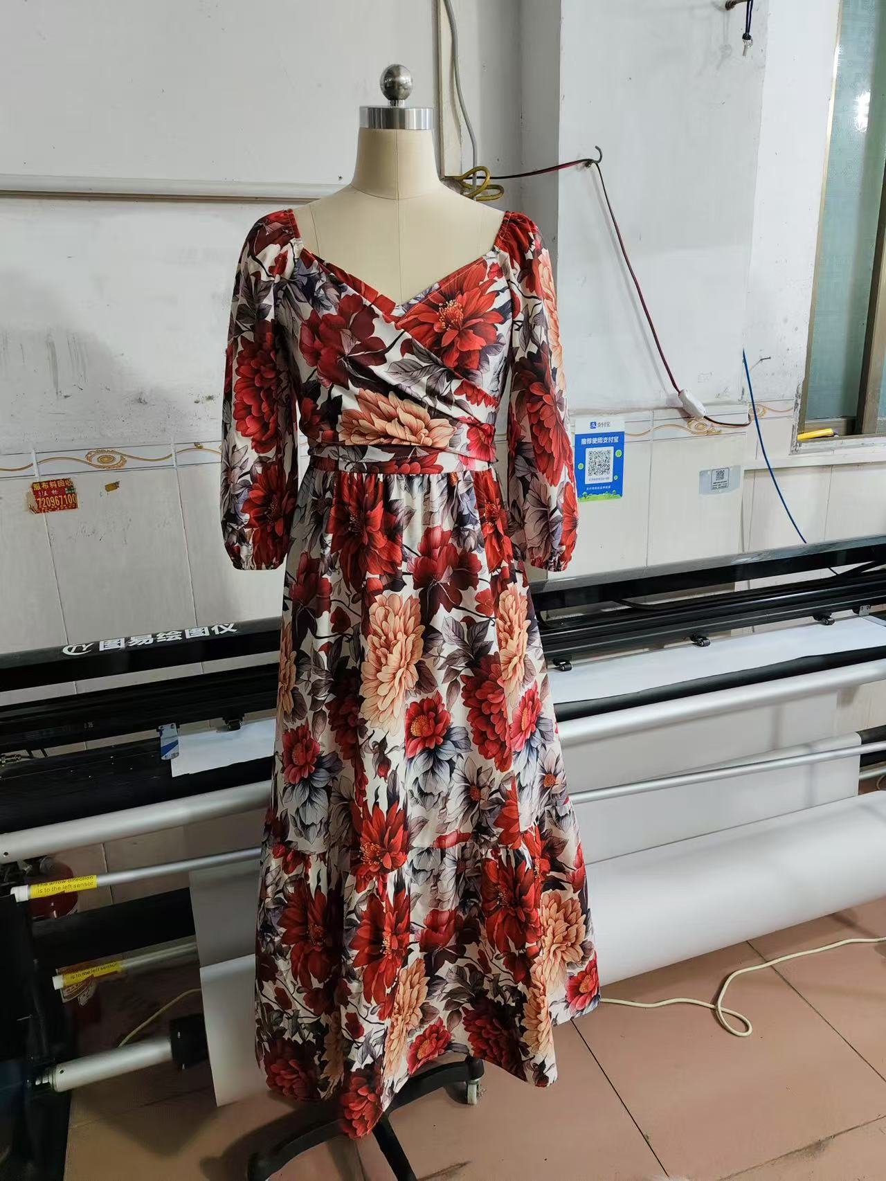Autumn Fashion Plus Size Button Swing Dress