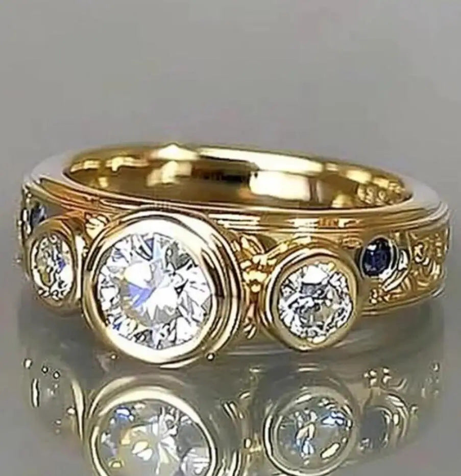Inlaid Zircon Ring Bracelet