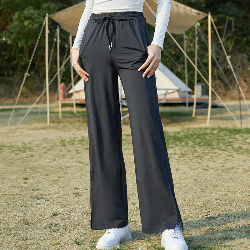 Outdoor Ice Silk Quick-dry Pants Women's Breathable Wide-leg Pants
