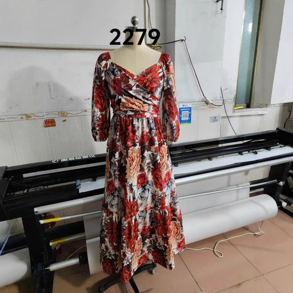 Autumn Fashion Plus Size Button Swing Dress