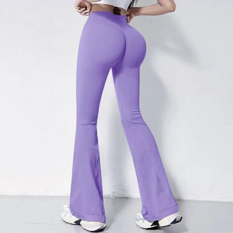 Horn Yoga Pants Women's High Waist Hip Beauty