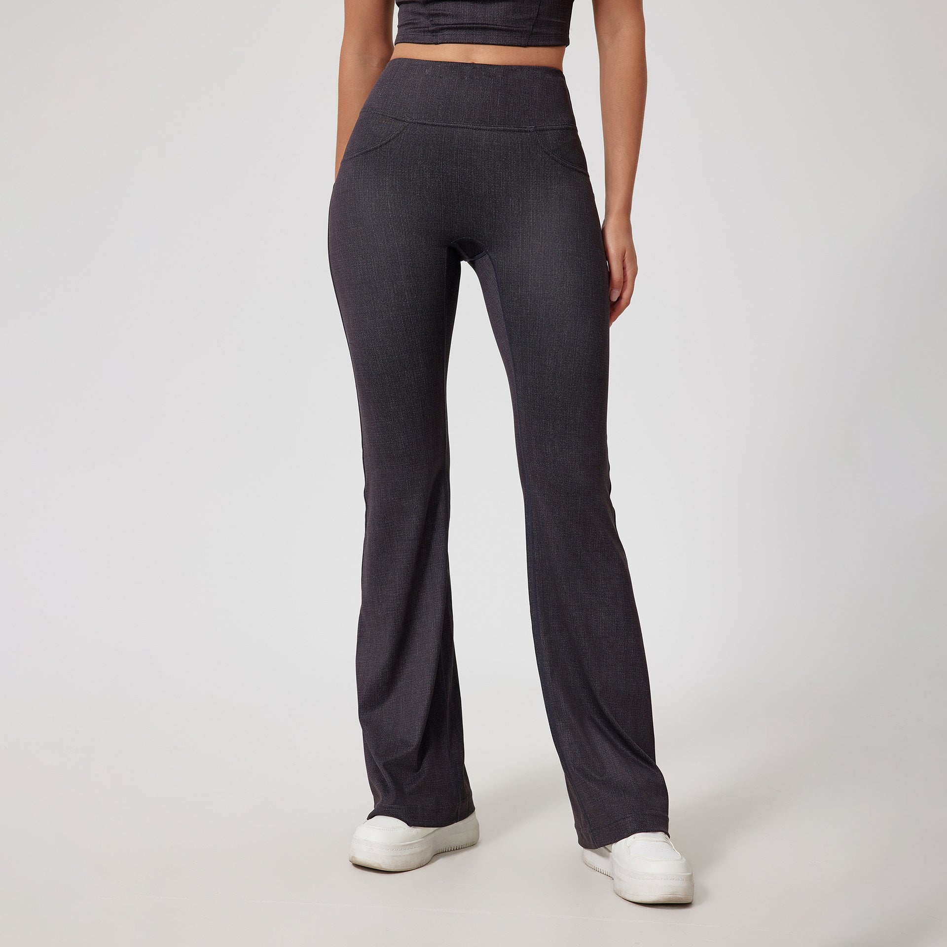 Ins European And American Sports Denim Trousers Sexy High Waist Seamless Nude Feel