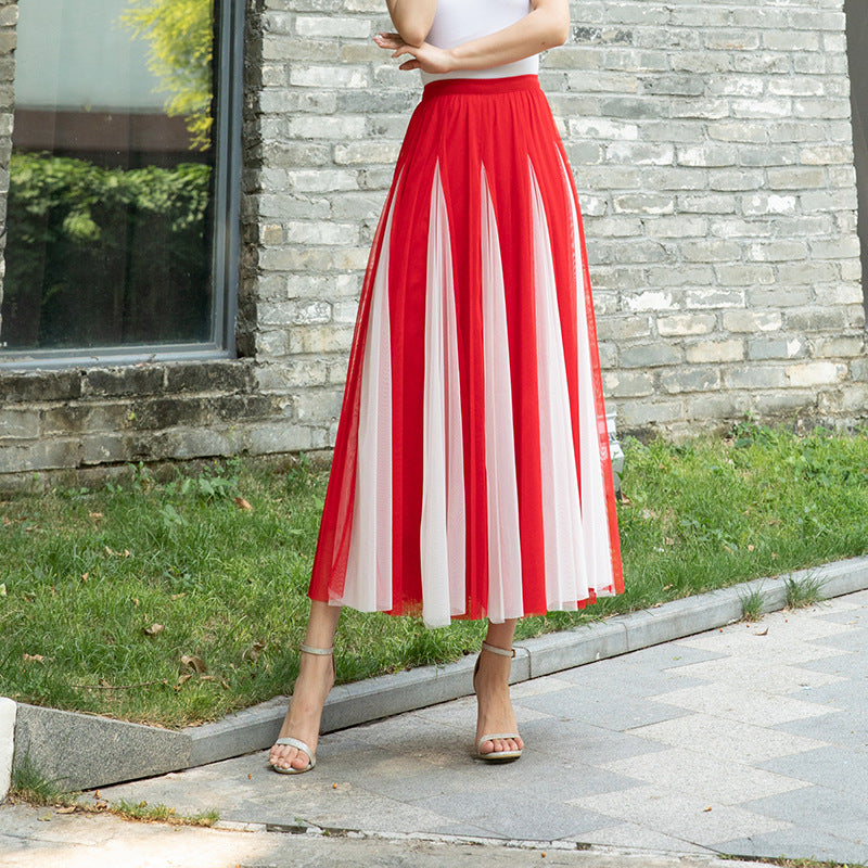 Women's Fashion Special Multicolor New Mesh Skirt
