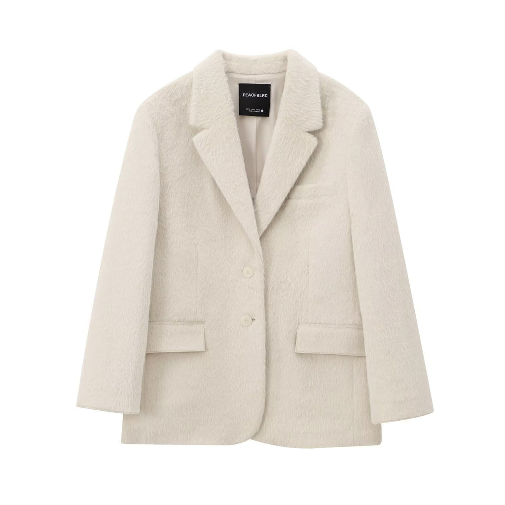 Fashion Personality Women's Faux Fur Blazer