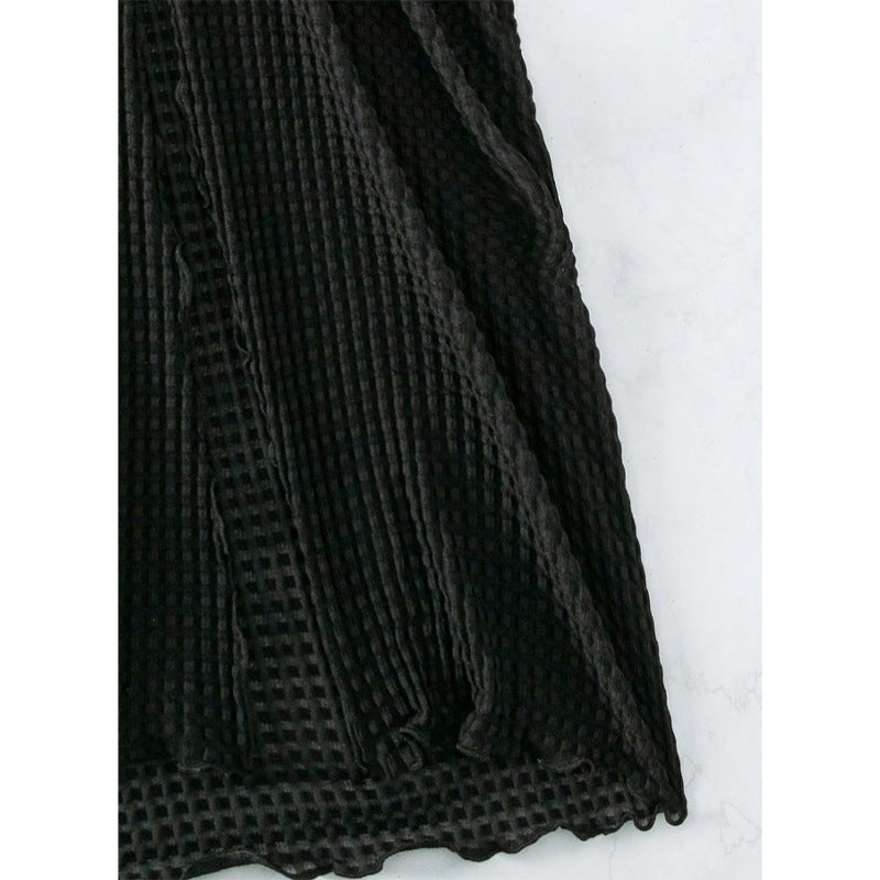 New Conservative Solid Color Pleated High-grade Long Overskirt