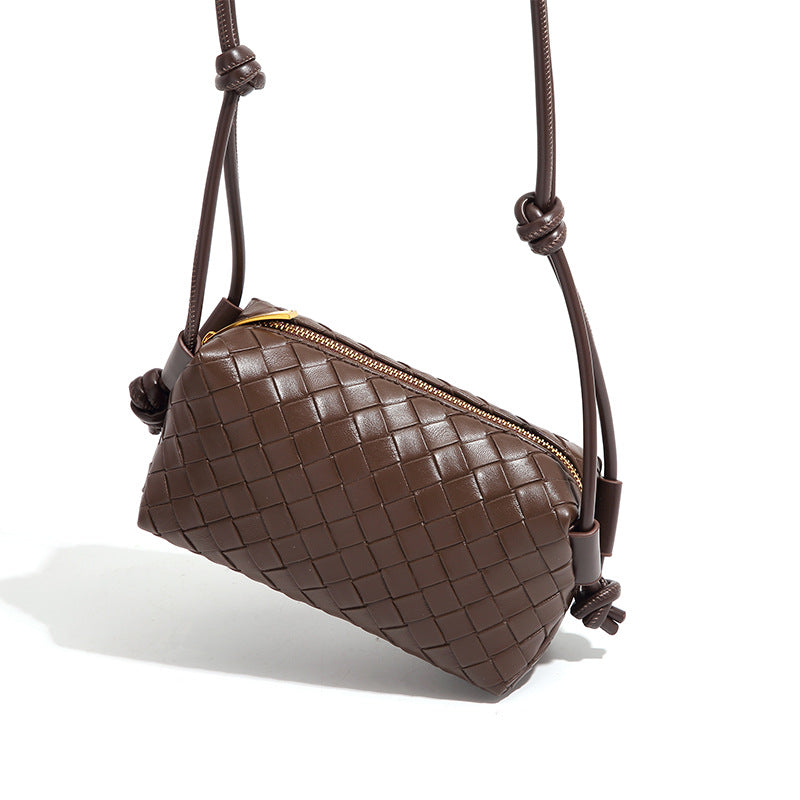 Woven Small Square Bag One Shoulder Women's Messenger Bag