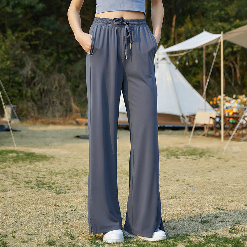 Outdoor Ice Silk Quick-dry Pants Women's Breathable Wide-leg Pants