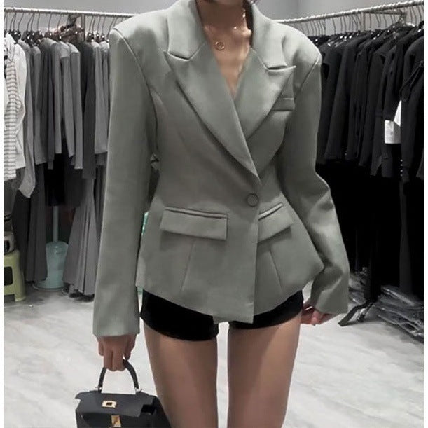 Women's Solid Color Fashion Western Style Temperament Coat