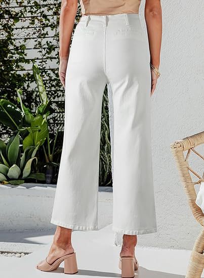 Retro Loose Straight Single Row Ornament High Waist Wide Leg Women's Jeans