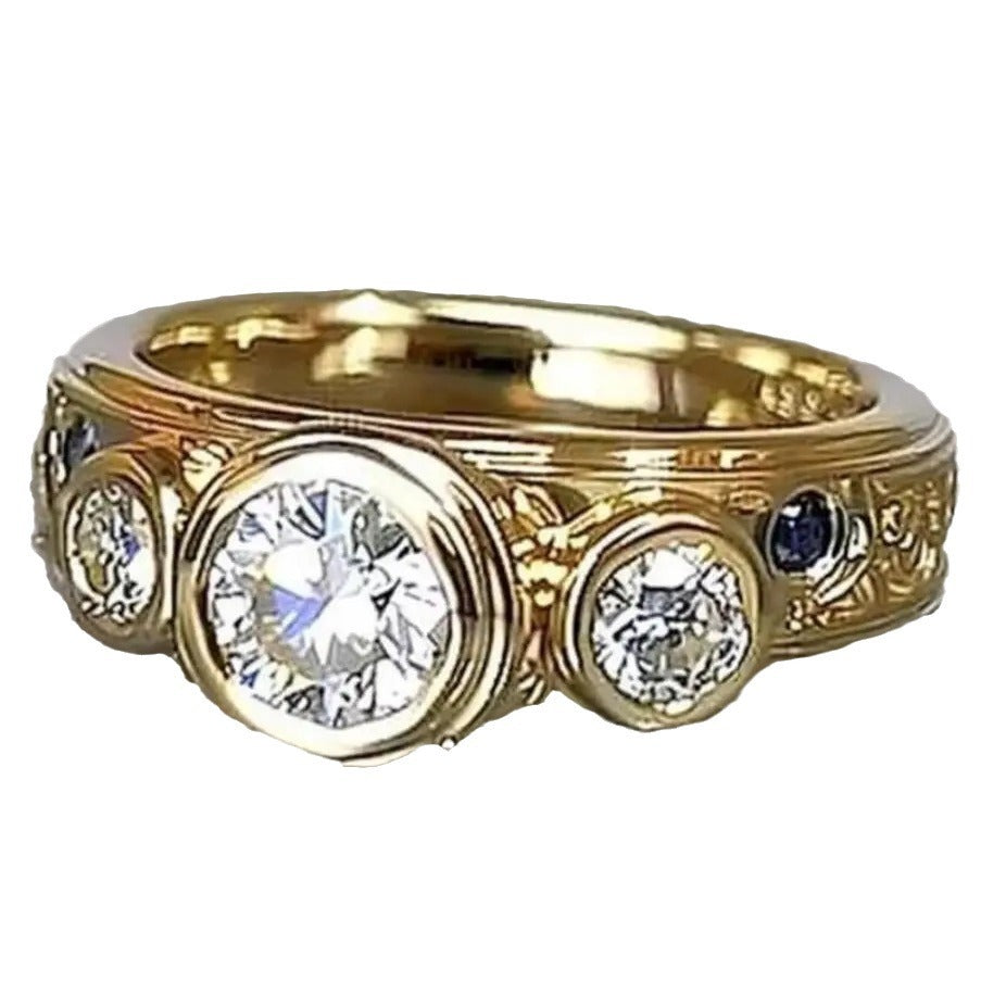 Inlaid Zircon Ring Bracelet
