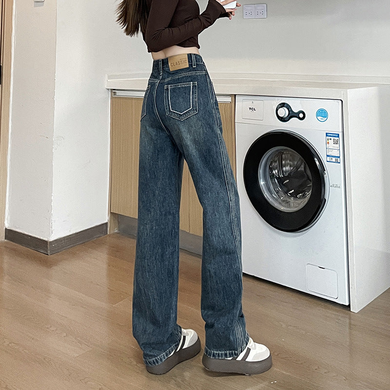 New High Waist Straight Jeans For Women