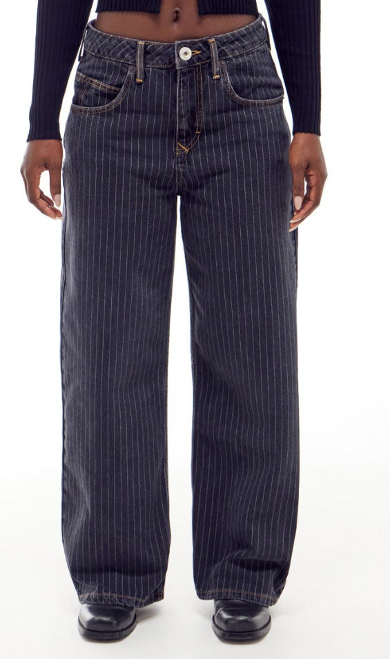 American Casual Denim Printing Loose Pockets