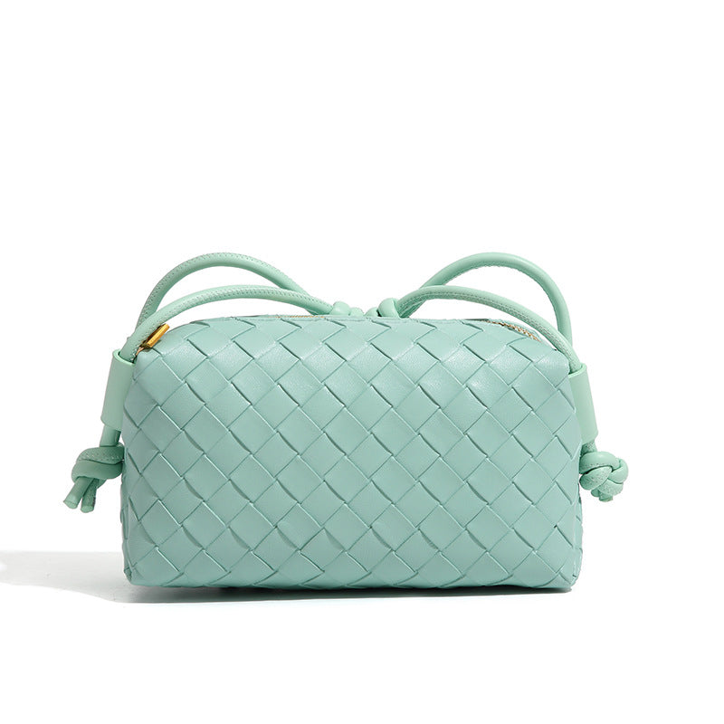 Woven Small Square Bag One Shoulder Women's Messenger Bag