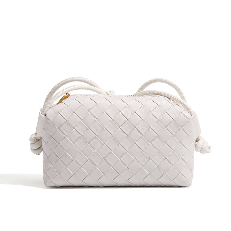 Woven Small Square Bag One Shoulder Women's Messenger Bag